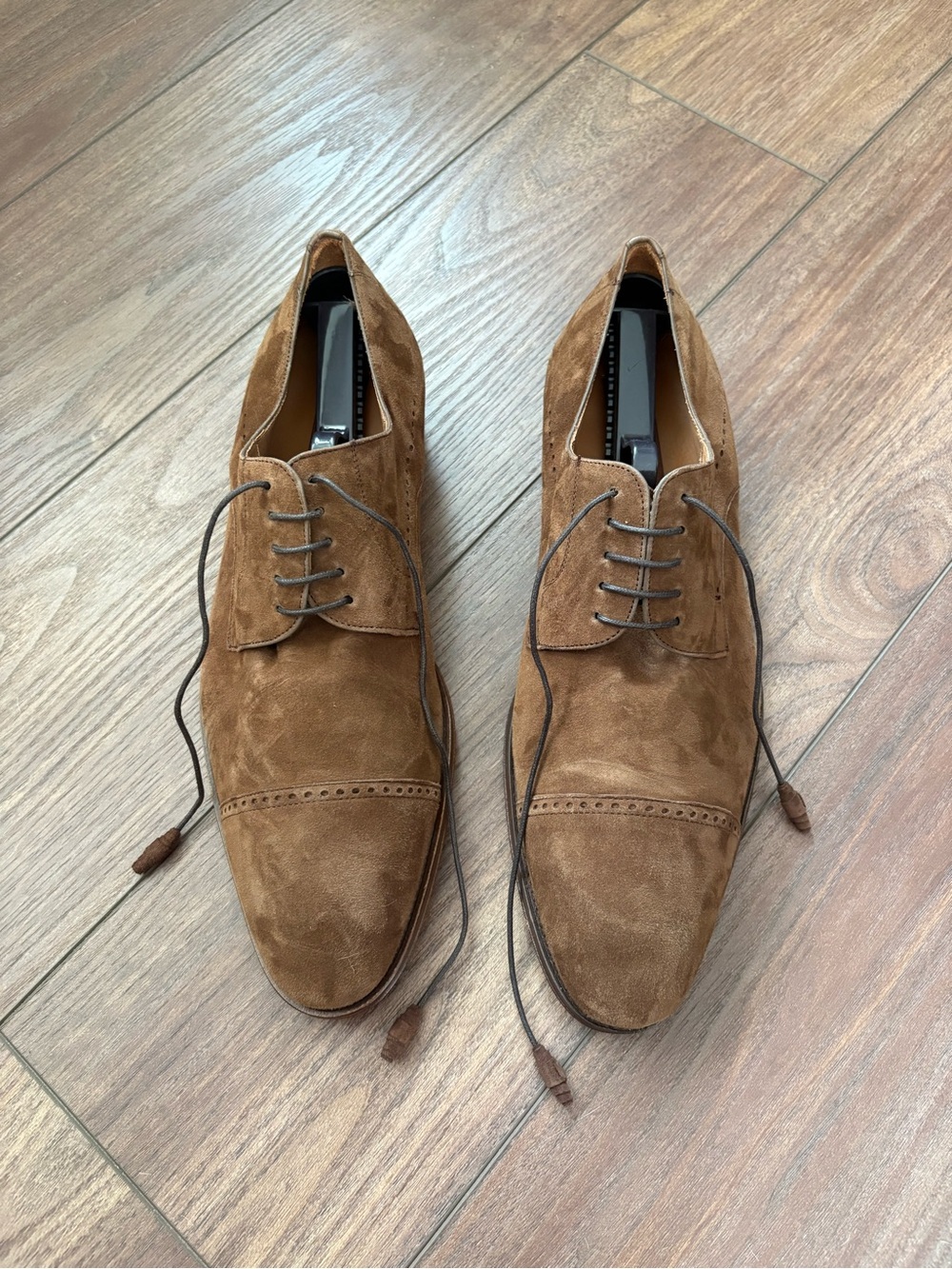 Mezlan Suede Wingtip Oxford Dress Shoe